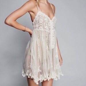 Free People Lace Say Hello to Heaven Slip Dress NWOT